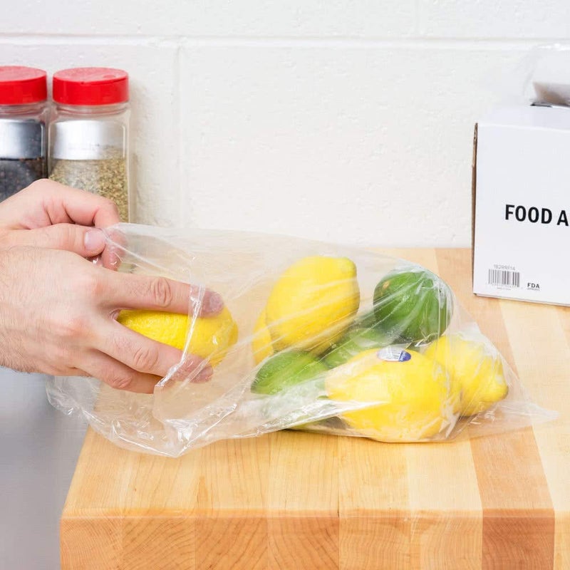 RBHK 12" X 20" Plastic Produce Bag on a Roll Clear Food Storage Bags for Fruits Vegetable, 350 Bags - Image 4